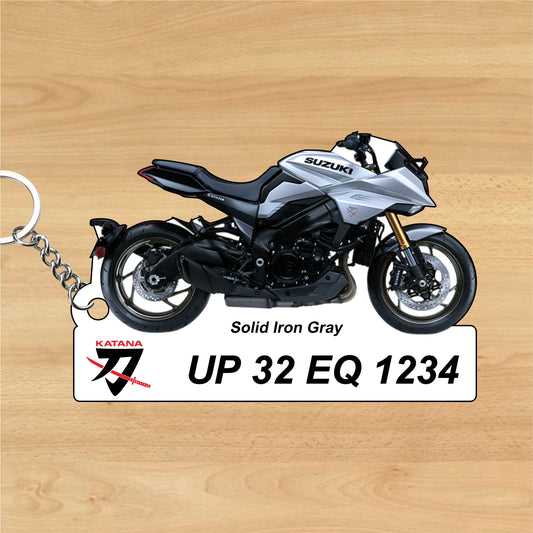 KATANA - Personalized Suzuki Keychain - Wood, Acrylic, Metal Printed