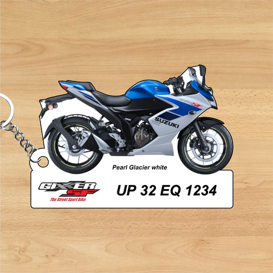 Gixxer SF 250 - Personalized Suzuki Keychain - Wood, Acrylic, Metal Printed