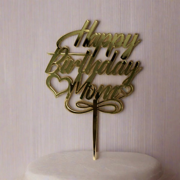 Happy Birthday Mom Cake Topper