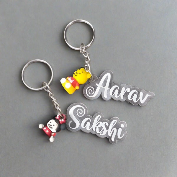 Customized Engraved Transparent Acrylic Name Keychain