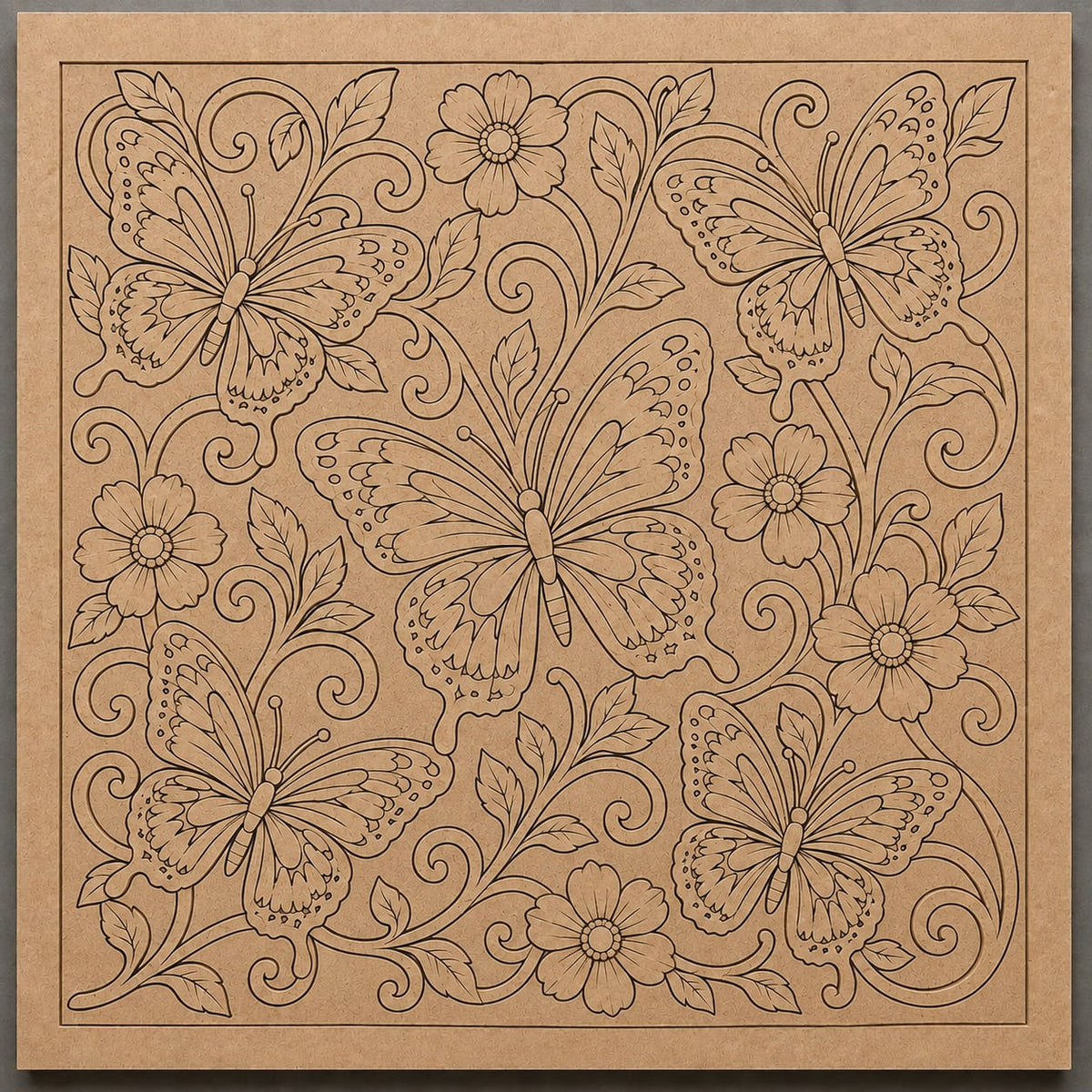 DIY MDF Art Kit – 25 Designer Round Boards with Acrylic Colors, Brushes & Palette - DIY - Pre-Marked MDF