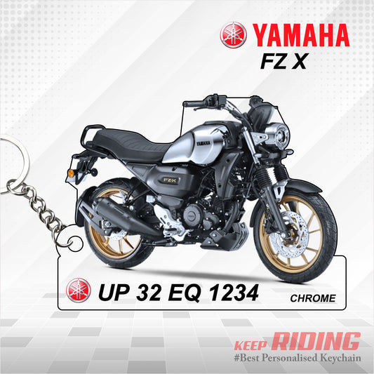 FZ-X - Personalized Yamaha  Keychain  - Wood, Acrylic, Metal Printed