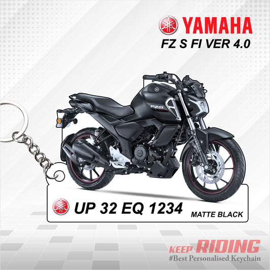 FZ-S Fi Ver 4.0 - Personalized Yamaha Keychain  - Wood, Acrylic, Metal Printed