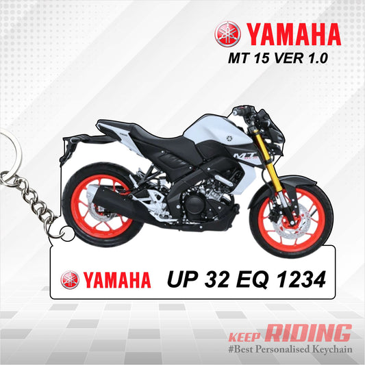 MT-15 Ver 1.0 - Personalized Yamaha Keychain - Wood, Acrylic, Metal Printed