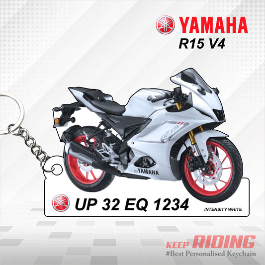 R15 V4 - Personalized Yamaha Keychain - Wood, Acrylic, Metal Printed