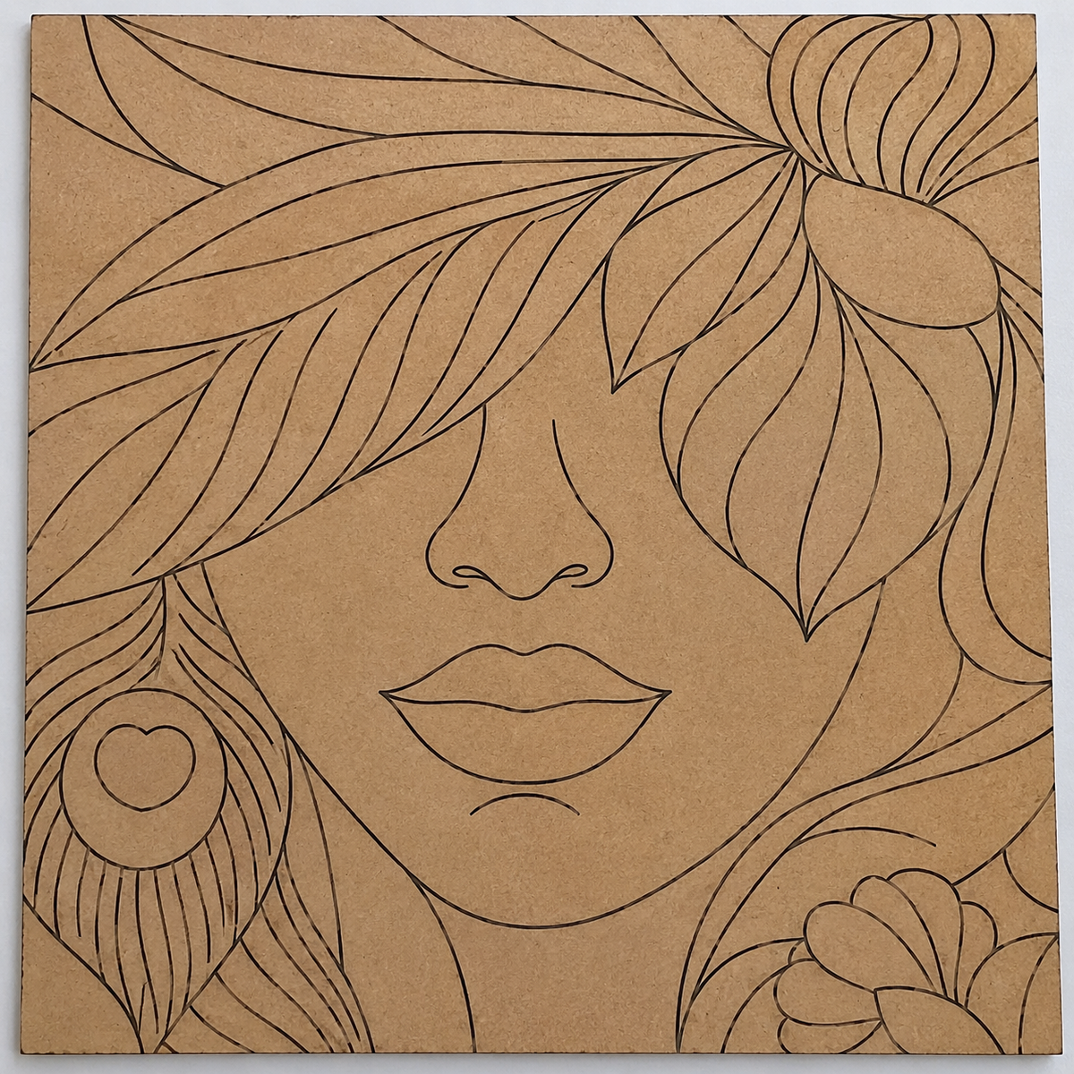 Village Woman Under Tree Pre-Marked MDF Art - DIY Painting Kit (Copy)