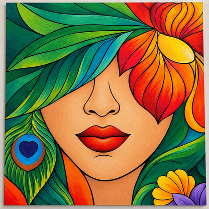 Village Woman Under Tree Pre-Marked MDF Art - DIY Painting Kit (Copy)