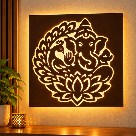 Ganesh Ji Wall Art for Pooja Room & Home Decor