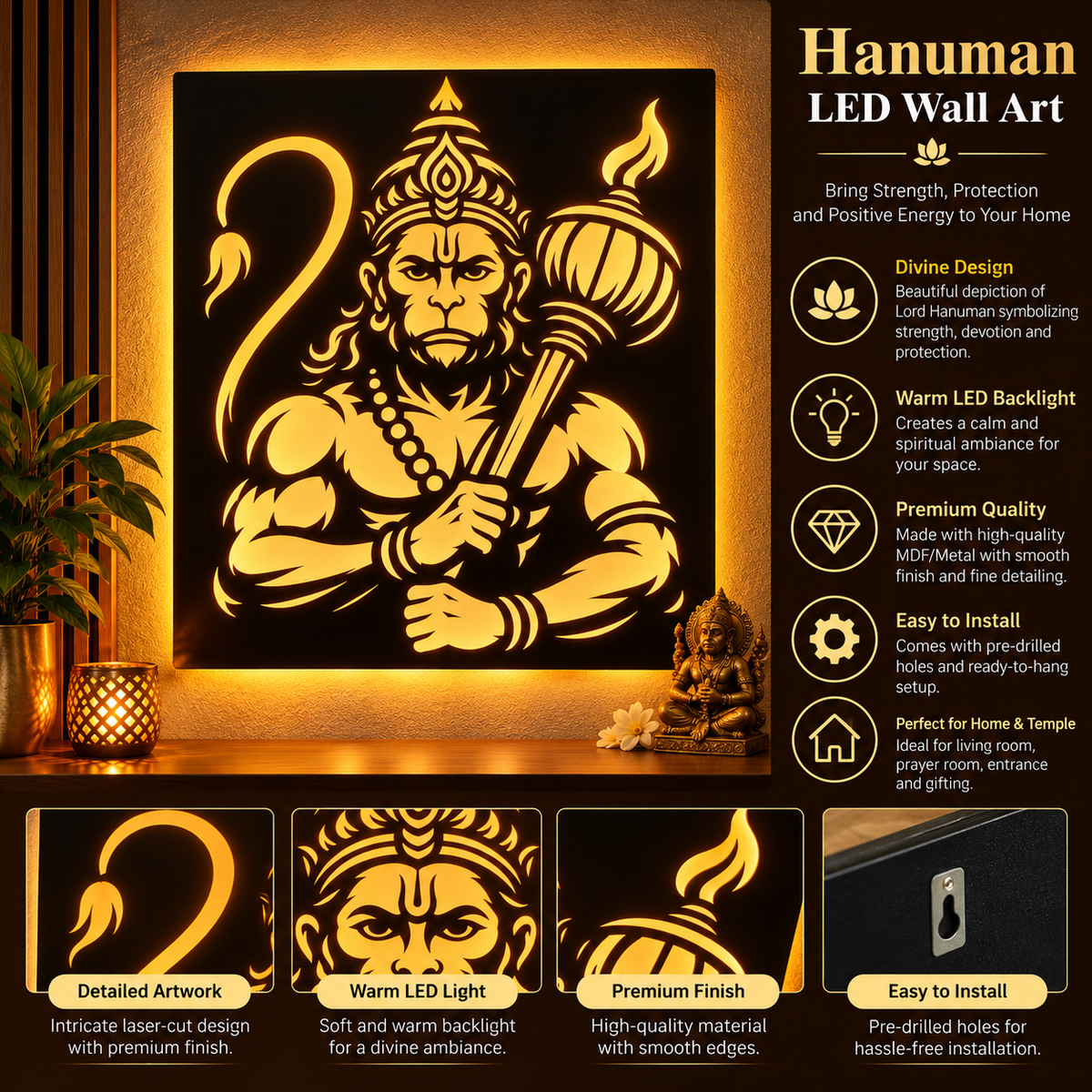 Hanuman ji wall art