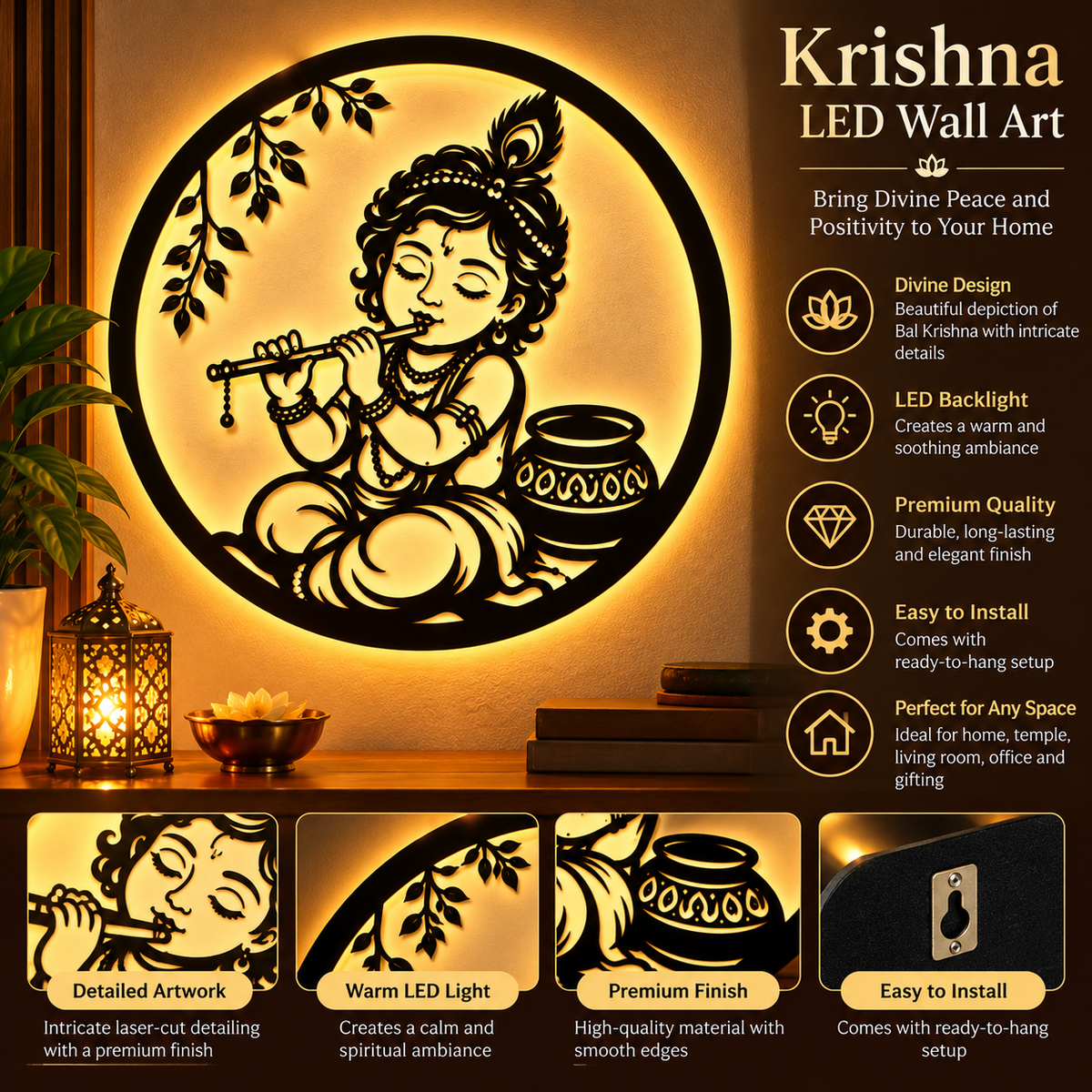 WALL ART LED KANHA