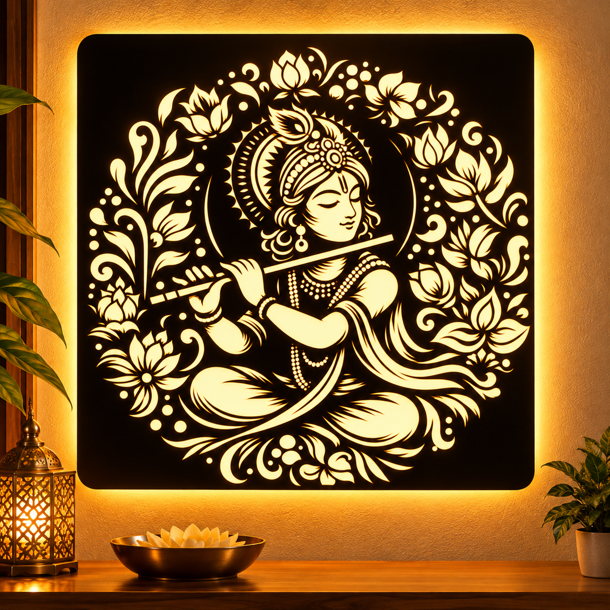WALL ART LED KRISHNA 3