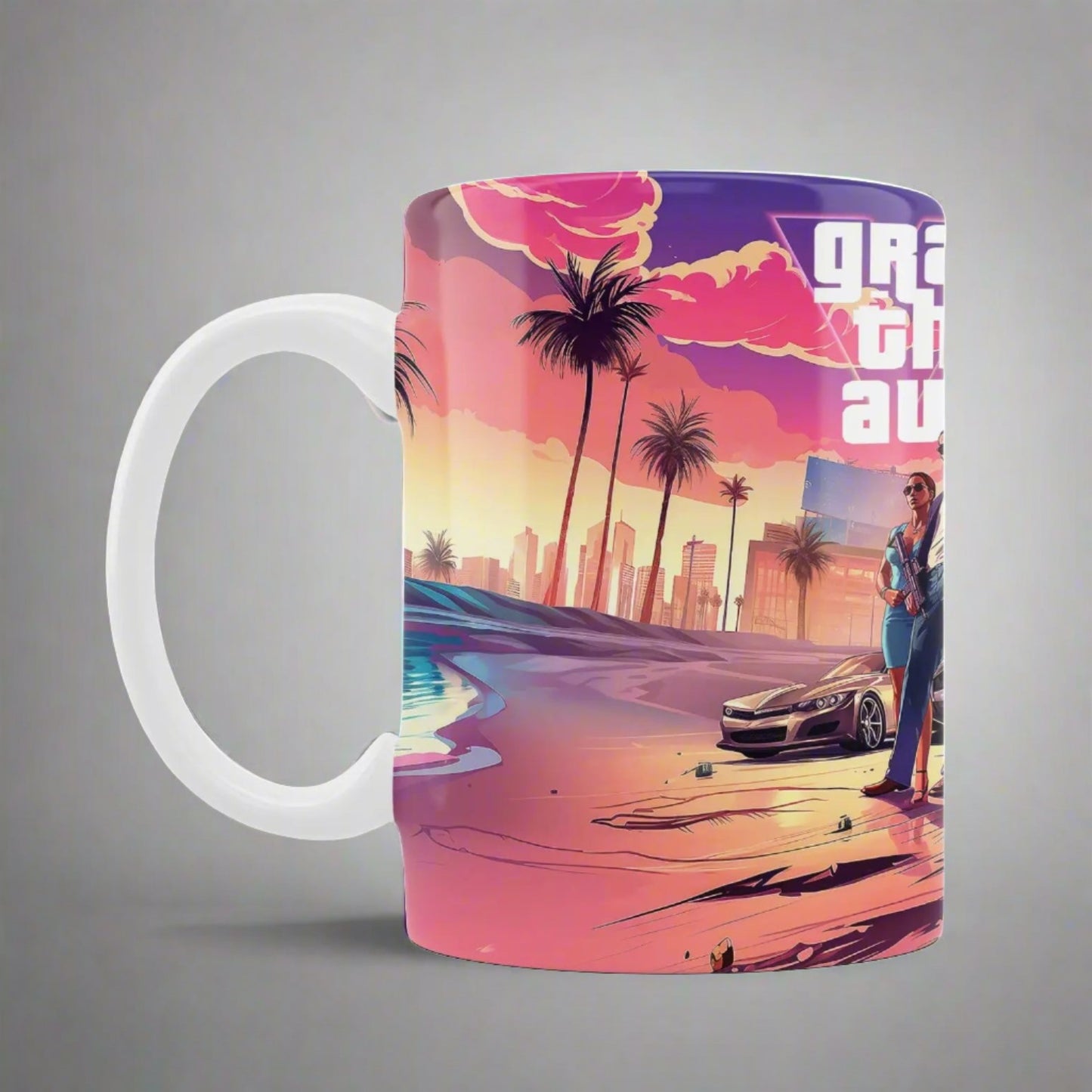 GTA 6 Adventure Set: Printed Mug & Keychain