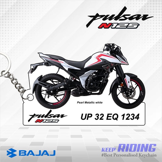 Pulsar N 125 - Personalized Bajaj Keychain - Wood, Acrylic, Metal Printed