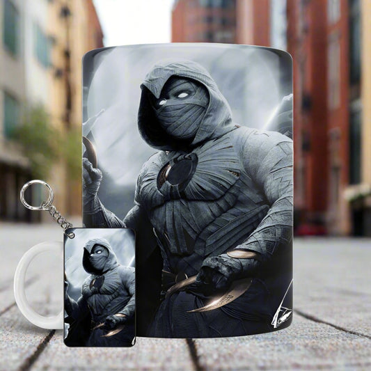 The Moon Knight Artwork Mug + Keychain Set - Marvel Collection