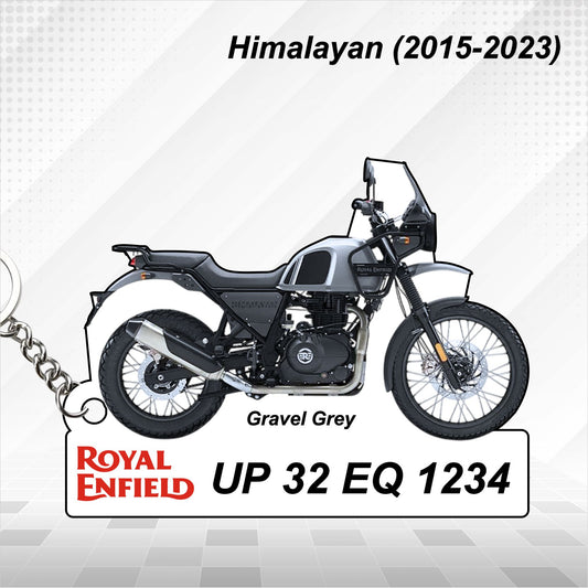 Himalayan (2015-2023) - Personalized Royal Enfield Keychain - Wood, Acrylic, Metal Printed