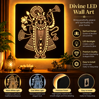 Shree Nath Ji LED Wall Art