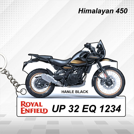 New Himalayan 450 - Personalized Royal Enfield Keychain - Wood, Acrylic, Metal Printed