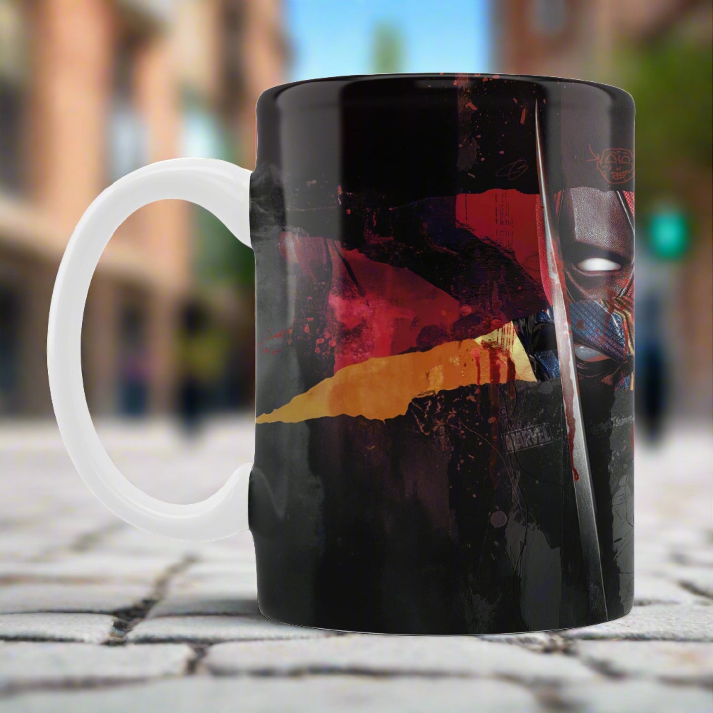 Mercs Unleashed: Deadpool vs Wolverine 2024 Limited Edition Printed Ceramic Mug + Keychain